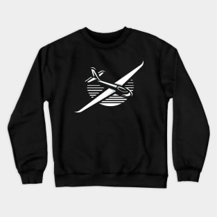 Glider Sailplane Biplane aerial floating soaring Crewneck Sweatshirt